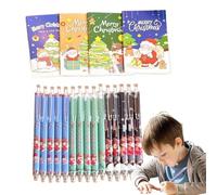 Kit d'écriture de Noël pour - Avec stylos gel et carnet pour - Coffret cadeau polyvalent - Sac surprise avec carnets de notes pour festivals, récompenses de classe, rentrée scolaire