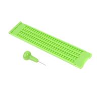 Kit d'écriture en braille - Outil d'apprentissage pour aveugles, ardoise d'entraînement pour , 4 lignes et 28 cellules, aide à l'apprentissage avec aide à l'écriture facile, matériel éducatif