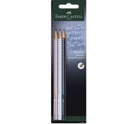 Faber-Castell 218470 New Harmony Sparkle Lot de 3 crayons à papier Dureté B