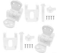 Kit d'écrou de charnière de siège de toilette - Fixation sécurisée pour toilettes résidentielles standard - En plastique solide - Blanc - Installation simple - S'adapte à la plupart des marques