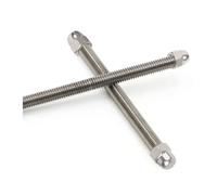 Kit d'écrous à capuchon hexagonal à tige filetée complète en acier inoxydable 304, DIN975 DIN1587, vis à double tête M3 M4 M5 M6 M8(30mm,M5 2pcs (Sets))