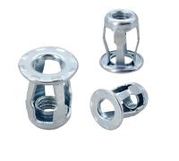 Kit d'écrous à rivets en forme de pétale, écrou de cric en métal M4-M8, boulon d'expansion hexagonal, écrou de verrouillage for panneau de plaque d'immatriculation et fixation du corps(M4x20(24Pcs))