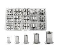 Kit D'écrous À Rivets Filetés, Ensemble De Pistolet À Écrous À Rivets En Alliage D'aluminium Mixte M3 M4 M5 M6 M8(150PCS only NUT)