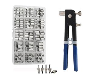 Kit D'écrous À Rivets Filetés, Ensemble De Pistolet À Écrous À Rivets En Alliage D'aluminium Mixte M3 M4 M5 M6 M8(150PCS and Gun)