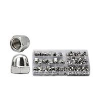 Kit d'écrous borgnes hexagonaux en acier inoxydable, 190 pièces, M3, M4, M5, M6, M8, M10, M12