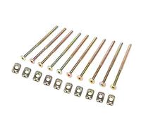 Kit d'écrous de boulons, 10 pièces M6 vis à tête hexagonale à tête creuse écrous Kit d'écrous de boulon de barillet pour lit superposé de meubles de lit, 120mm