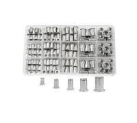 Kit d'écrous for rivets en aluminium, 100/150 pièces, M3/M4/M5/M6/M8, pistolet for rivets, riveteuse filetée, vis for tête plate, accessoires de fixation(Only 150pcs nut)
