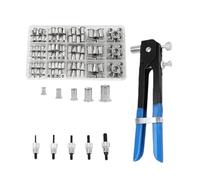 Kit d'écrous for rivets en aluminium, 100/150 pièces, M3/M4/M5/M6/M8, pistolet for rivets, riveteuse filetée, vis for tête plate, accessoires de fixation(100pcs set)
