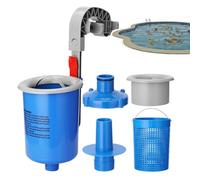 Kit d'écumoire de sol pour piscine | Skimmer flottant avec panier amovible | Accessoires de nettoyage automatique pour cadre métallique gonflable jardin extérieur