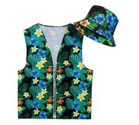 KIT DÉGUISEMENT TOURISTE CHAPEAU GILET ADULTE TAILLE UNIQUE Noir