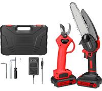 Kit d'élagage et de tronçonnage électrique, plaque de guidage 6 pouces, batteries rechargeables 21V , type 1 - 6 pouces, EU