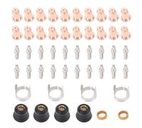 Kit d'électrodes de pointe de chalumeau de coupe 50 pièces compatibles avec les pistolets de coupe CUT 55DS Pro et CUT 65DS - Ensemble de consommables de remplacement pour IPT40 -