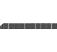 Kit d'éléments de clôture WPC 1830x(105-186) cm noir
