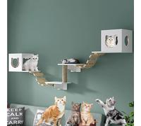 Kit d'éléments d'escalade muraux pour chat, étagères murales pour chat, nid pour chat, plate-forme de saut, capsule spatiale, robuste et stable (Style1)