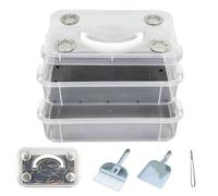 Kit d'élevage de de farine,Boîte d'alimentation transparente à double couche,Kit de ferme pour de farine - Entomologie Biologie Éducation École Instruction Domicile Projet Scientifique Apprentissage O