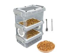 Kit d'élevage de de Farine Conteneur filtrant aéré | Bac de Croissance pour à Soie pour Reptiles Lézards Grenouilles Projets Scolaires Scientifiques Activités Plein