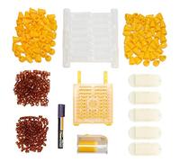 Kit d'élevage de Reines | Ensemble d'élevage d'abeilles en Plastique avec Cage et Bouteille de marquage | Outils d'apiculture pour Le frai/l'éclosion/Le marquage des Reines | 50