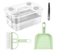 Kit d'élevage de vers de farine résistant aux odeurs avec couvercle ventilé pour reptiles, oiseaux, poules, lézards, barbes, grenouilles et tortues