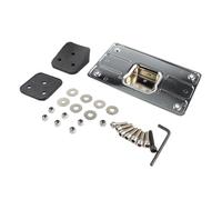 Kit d'élimination d'aile de Moto Kit de Plaque d'immatriculation inclinable pour Moto Harley Big Twins Sportster Dyna Softail, Support Cadre(Chrome)