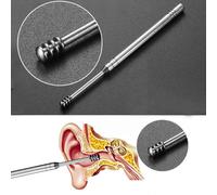 Kit D'élimination De La Cire Auriculaire, 6 Pièces, Kit De Nettoyage De L'oreille, Curette, Outil, Porte-Clés En Acier Avec Boîte, I7z6