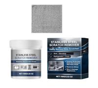 Kit d'élimination des rayures en acier inoxydable, nettoyage en profondeur et pâte à polir, nettoyant pour métal, antirouille, adapté à l'entretien de l'aluminium des appareils de robinet de cuisinièr
