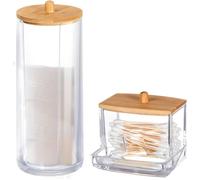 Kit Démaquillant 2 Pièces avec Couvercles en Bambou Vendos85