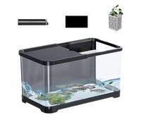 Kit Démarrage Aquarium Complet avec Panier,Kit Décoratif pour Tortues d'eau Et Terrestres,Réservoirs De Poissons Combattant Débutant,Aquarium De Poissons Rouges Créatif pour Guppy,crevettes