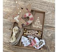 Kit d'emballage cadeaux (étiquettes, stickers, décorations, cordelettes) de No ël