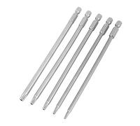 Kit d'embouts de tournevis 5 pièces 150mm 1/4 "tournevis à tête magnétique étoile Torx à tige hexagonale