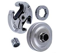 Kit d'embrayage avec roue d'entraînement pour tronçonneuse 340 345 350 445, pièce de rechange en aluminium pour tambour d'embrayage et disque passif