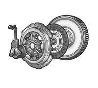 Valeo Kit d'embrayage 845193 – Modification du volant bimasse au volant moteur – 4 pièces