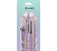 Demeliss Beauty - Kit Manucure 5 en 1 - Coupe-Ongles - Lime Métal - Pince à Épiler - Ciseaux - Coupe-Cuticules - Set Complet & Compact