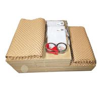 Kit Déménagement T3 - 67 pièces : 20 cartons standard 55x35x30 cm, 20 cartons livre 34x26x32 cm, 20 papiers bulle, 2 adhésifs 4,8 cm x 68 m + 1 distributeur, 2 sacs fourre-tout 150L + 2 marqueurs
