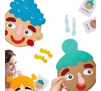 Kit d'émoticône en Feutre - Playset Fund Faces, Board d'apprentissage émotionnel Social | Jeu d'autocollants de Reconnaissance d'émotion éducative pour Les avec des Expressions de Match de Mix