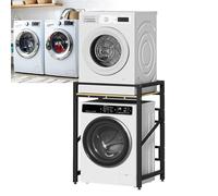 Kit d'empilage de support de machine à laver, 3 vitesses réglables en hauteur, unité d'empilage, unité d'empilage de sèche-linge, charge maximale de 299,4 kg, cadre en métal épais de 4 x 4 cm, pour