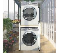Kit d'empilage pour laveuse et sécheuse Balcon Etagère empilable portable pour lave-linge et sèche-linge, Salle de lavage de la salle de bain Rangement au-dessus de la machine à laver Hauteur réglable