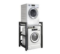 Kit d'empilage réglable pour lave-linge à chargement frontal et sèche-linge Capacité de 400 kg Économie d'espace Étagère de rangement pour buanderie et optimisation