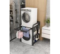 Kit d'empilage universel pour lave-linge et sèche-linge avec tiroir d'étagère - Solution à linge peu encombrante, compatible avec les appareils à chargement frontal, maximise l'efficacité de la