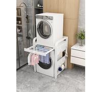 Kit d'empilage universel pour lave-linge et sèche-linge avec tiroir d'étagère - Solution de linge peu encombrante, compatible avec les appareils à chargement frontal, maximisez l'efficacité de votre