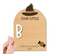 Kit d'Empreinte de Pied pour Bébé,Halloween Pour Empreintes Bébé - Ornement Souvenir avec Tampon Encreur pour Chambre Fêtes de Noël et Naissance Parents