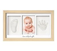 Kit d'empreintes de mains et de pieds de bébé - Cadre souvenir de nouveau-né, kit d'empreintes de mains de bébé, cadeaux personnalisés pour bébé, décoration de chambre d'enfant, cadeaux de fête