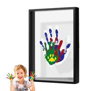 Kit d'empreintes de mains et de pieds de bébé - Famille de 20 cm, cadre souvenir, ornement transparent à accrocher | Kit d'exposition de bureau à domicile pour l'acquisition de mémoire de c