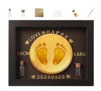 Kit d'empreintes de mains et de pieds de bébé, kit photo encadré pour empreintes de pieds et d'empreintes de mains, kit de cadre photo pour bébé fille et garçon, empreinte de main de bébé