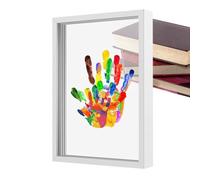 Kit D'empreintes De Mains - Souvenir De Famille | Cadre Photo Transparent | Ornement De Bureau À Suspendre Pour Les Nouveaux Parents, Les Parents, La Crèche De Souvenirs Précieux Avec Un Affichage Fac