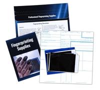 Kit d'empreintes digitales FD-258 : cinq cartes, encre et mode d'emploi (complet)