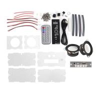 Kit d'enceintes Bluetooth DIY, petit amplificateur de son electronique, boitier transparent (enceintes Bluetooth a spectre 12 canaux, 40 Hz)