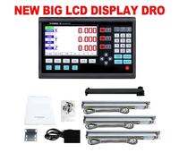 Kit d'encodeur linéaire, NOUVEAU Kit de lecture numérique Lecture numérique 3 avec 3 pcs 5U Balances linéaires de 50 à 1000mm for les machines à tour de moulin YH800-3(NEW BIG LCD DRO SET)