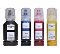 Kit d'encre de sublimation 350 ml compatible avec Epson Ecotank 103 pour EcoTank ET-L3110, ET-L3150, ET-L3151, ET-L3156, ET-L5190