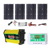 Kit d'énergie solaire 4000 W avec panneau étanche 100 W, contrôleur 12 V 50 A, deux ports for applications hors réseau(Unique Colour)