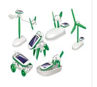 Kit D'énergie Solaire - Jouet De Construction 6 en 1 À Monter Soi-même, Ensemble D'assemblage en PP De 21 Pièces | Projet Éducatif Scientifique STEM | Modèle D'expérience d'apprentissage pour